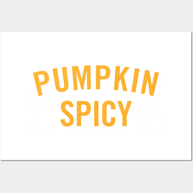 Pumpkin Spicy Latte Design Wall Art by zubiacreative